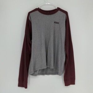 Abercrombie‎ & Fitch Men's Crew Neck Muscle Sweater Size Extra Large Grey Maroon